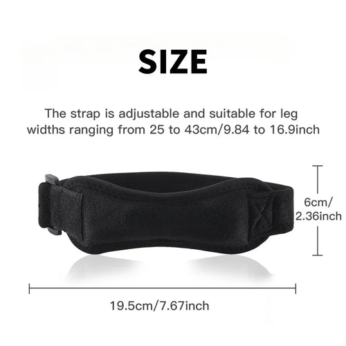 1 Piece Knee Patellar Tendon Knee Strape Brace Adjustable Shock Absorption Compression Knee Pad Sleeve for Basketball