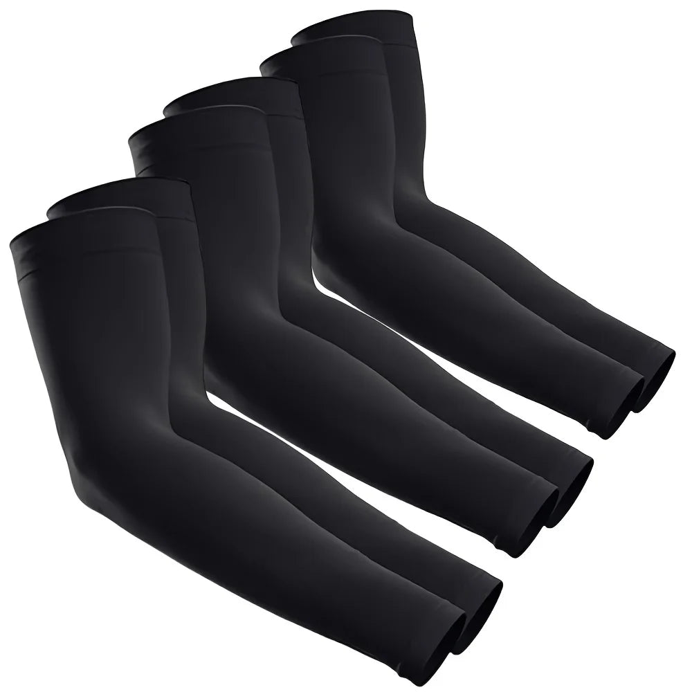 3 Pairs Cooling Breathable Arm Sleeves Anti‑UV Sun Protection Covers For Men Women Driving Golf Cycling Sports